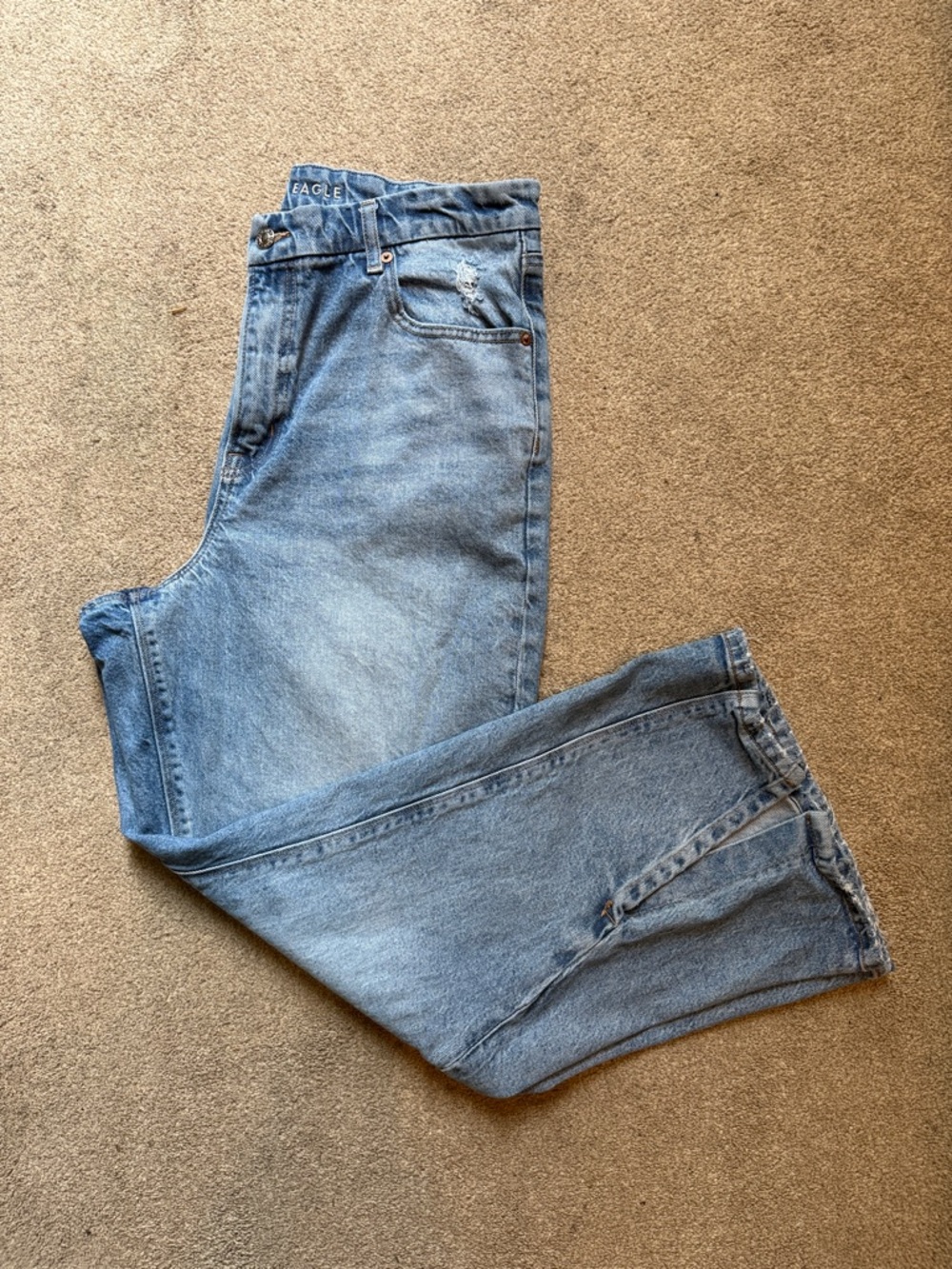 American Eagle Light Wash Curvy 90’s Bootcut Jeans‎ Size 16 Short